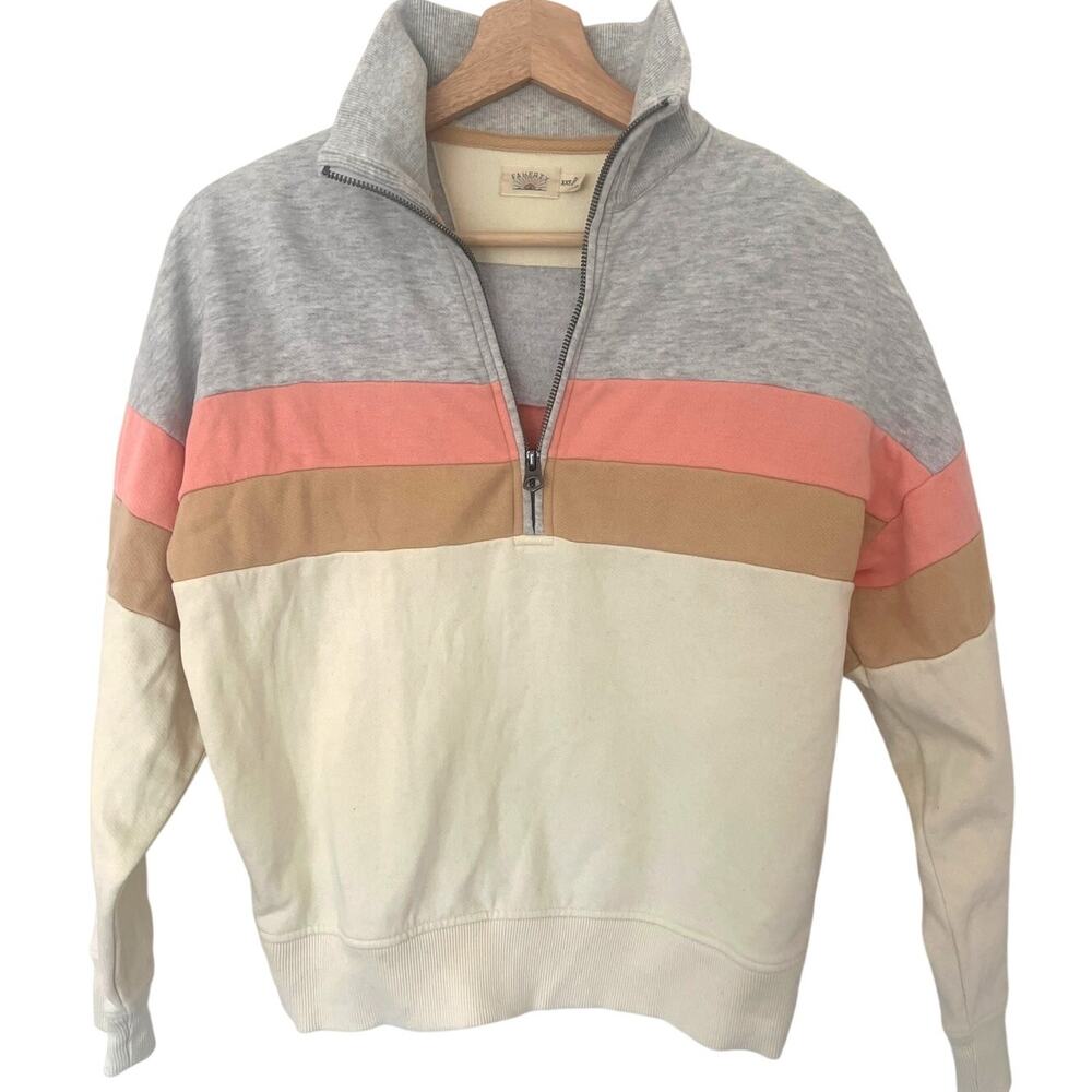 Faherty High Standard Fleece XXS Quarter Zip - Golden Horizon